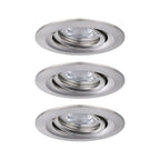 Paulmann EBL Nova mini Coin rund schwenkbar LED 3x4W 310lm Eisen gebürstet/Alu