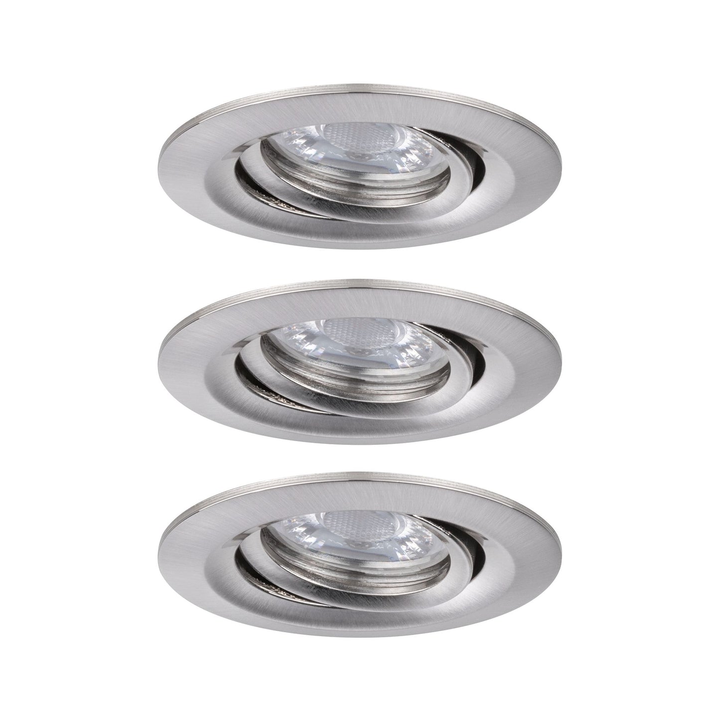 Paulmann EBL Nova mini Coin rund schwenkbar LED 3x4W 310lm Eisen gebürstet/Alu