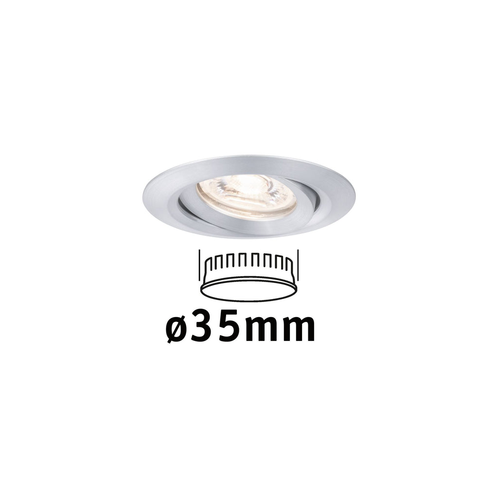 Paulmann EBL Nova mini Coin rund schwenkbar LED 1x4W 310lm Alu gedreht/Alu