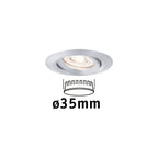 Paulmann EBL Nova mini Coin rund schwenkbar LED 1x4W 310lm Alu gedreht/Alu
