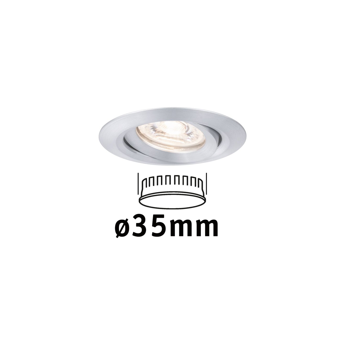 Paulmann EBL Nova mini Coin rund schwenkbar LED 1x4W 310lm Alu gedreht/Alu
