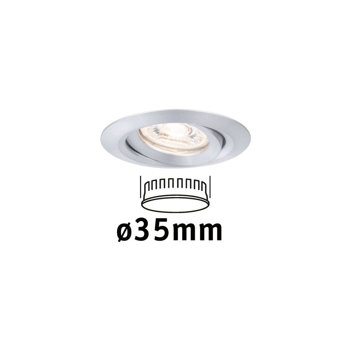 Paulmann EBL Nova mini Coin rund schwenkbar LED 1x4W 310lm Alu gedreht/Alu