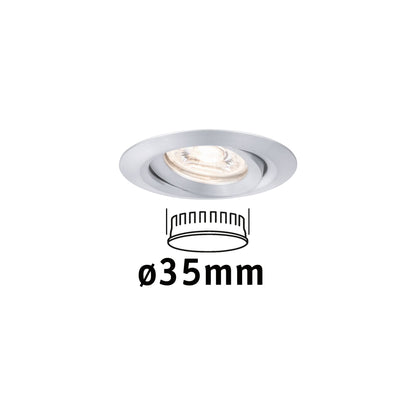 Paulmann EBL Nova mini Coin rund schwenkbar LED 1x4W 310lm Alu gedreht/Alu