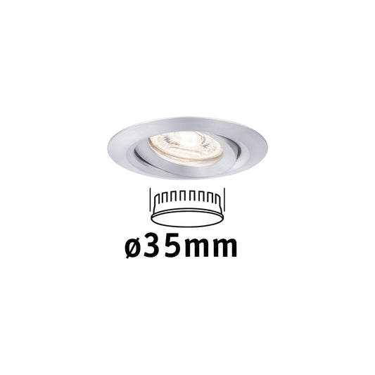 Paulmann EBL Nova mini Coin rund schwenkbar LED 1x4W 310lm Alu gedreht/Alu