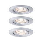 Paulmann EBL Nova mini Coin rund schwenkbar LED 3x4W 310lm Alu gedreht/Alu