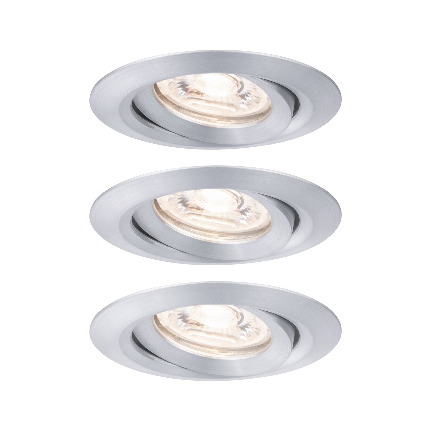 Paulmann EBL Nova mini Coin rund schwenkbar LED 3x4W 310lm Alu gedreht/Alu
