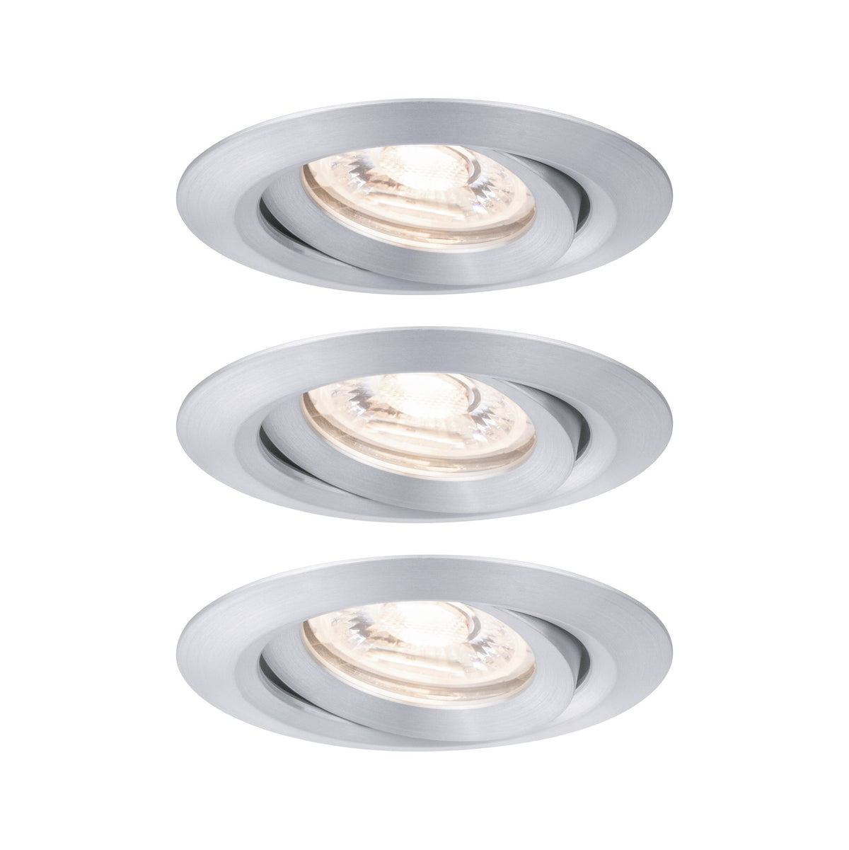 Paulmann EBL Nova mini Coin rund schwenkbar LED 3x4W 310lm Alu gedreht/Alu