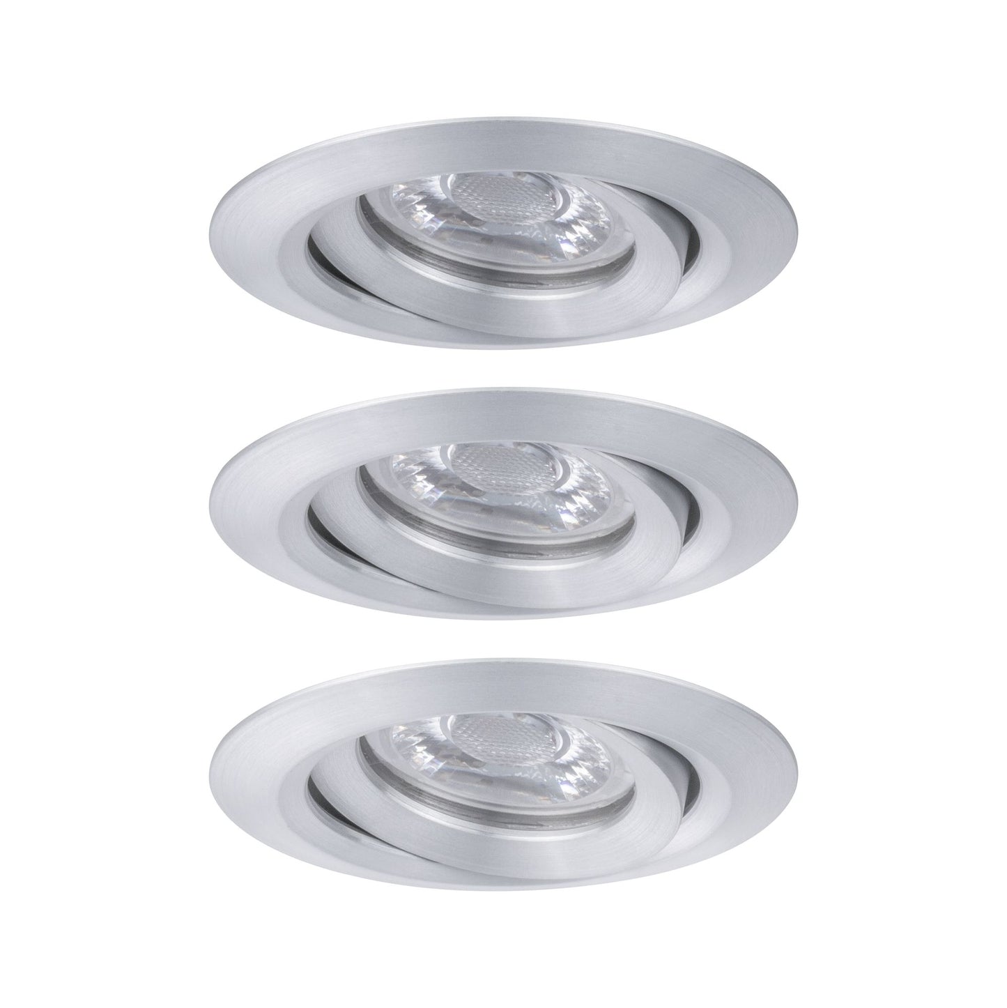 Paulmann EBL Nova mini Coin rund schwenkbar LED 3x4W 310lm Alu gedreht/Alu