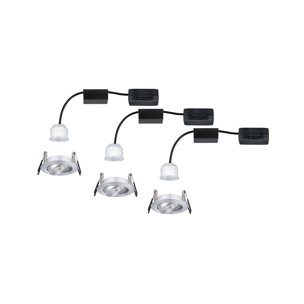 Paulmann EBL Nova mini Coin rund schwenkbar LED 3x4W 310lm Alu gedreht/Alu