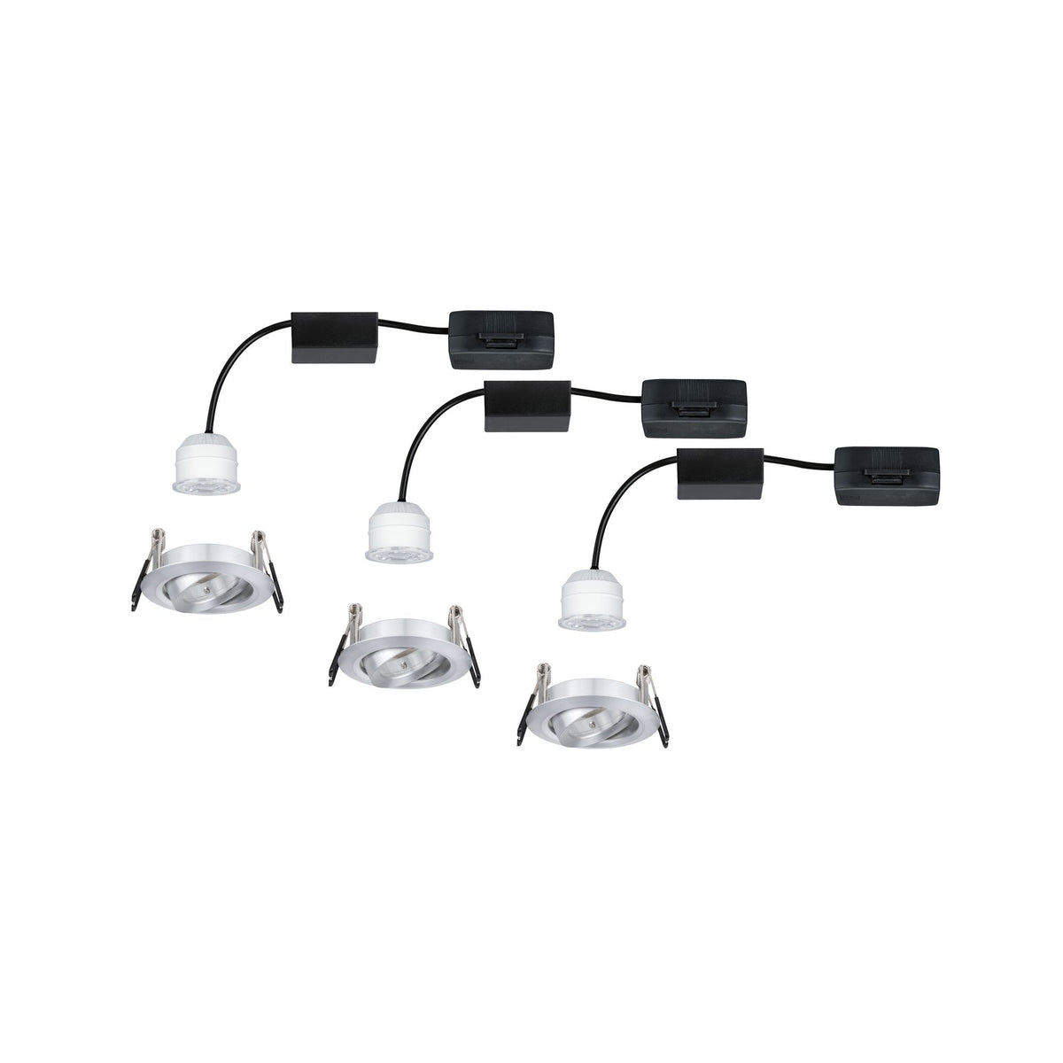 Paulmann EBL Nova mini Coin rund schwenkbar LED 3x4W 310lm Alu gedreht/Alu