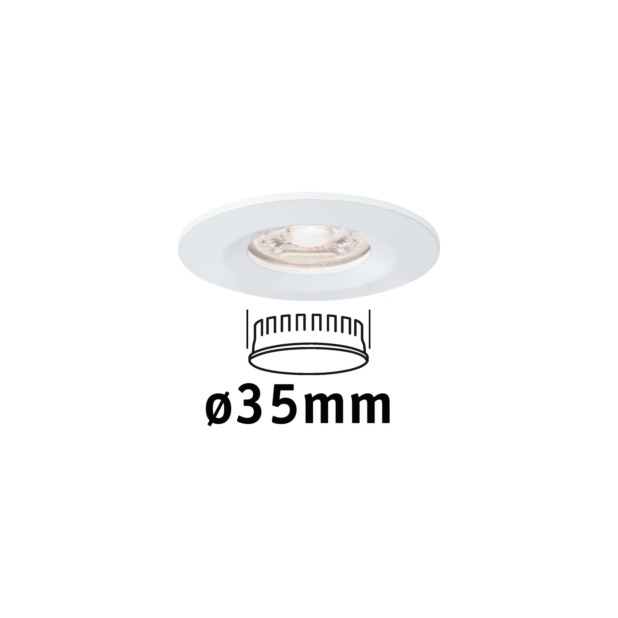 Paulmann EBL Nova mini Coin rund starr IP44 LED 1x4W 310lm Weiß matt/Alu