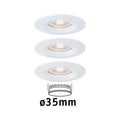 Paulmann EBL Nova mini Coin rund starr IP44 LED 3x4W 310lm Weiß matt/Alu