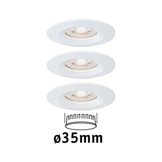 Paulmann EBL Nova mini Coin rund starr IP44 LED 3x4W 310lm Weiß matt/Alu