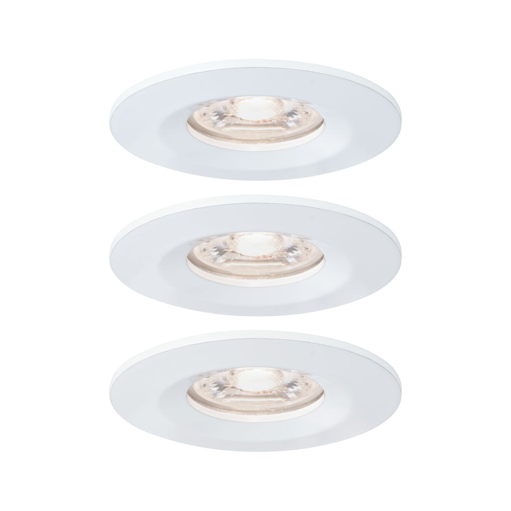 Paulmann EBL Nova mini Coin rund starr IP44 LED 3x4W 310lm Weiß matt/Alu