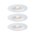 Paulmann EBL Nova mini Coin rund starr IP44 LED 3x4W 310lm Weiß matt/Alu