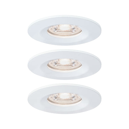 Paulmann EBL Nova mini Coin rund starr IP44 LED 3x4W 310lm Weiß matt/Alu