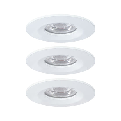 Paulmann EBL Nova mini Coin rund starr IP44 LED 3x4W 310lm Weiß matt/Alu