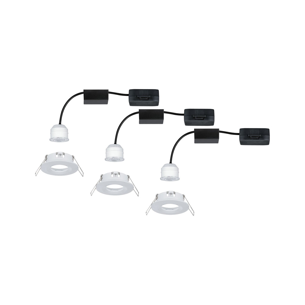Paulmann EBL Nova mini Coin rund starr IP44 LED 3x4W 310lm Weiß matt/Alu