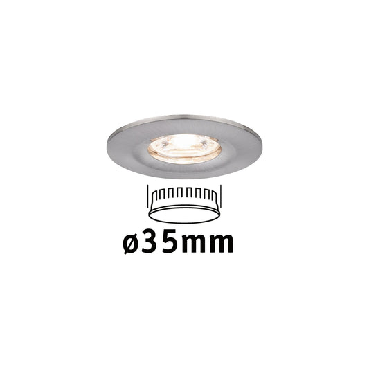 Paulmann EBL Nova mini Coin rund starr IP44 LED 1x4W 310lm Eisen geb/Alu