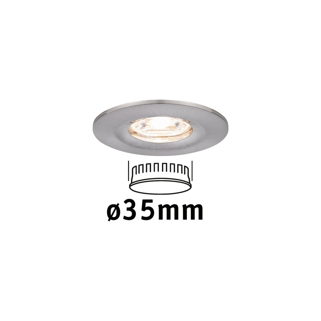 Paulmann EBL Nova mini Coin rund starr IP44 LED 1x4W 310lm Eisen geb/Alu
