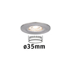 Paulmann EBL Nova mini Coin rund starr IP44 LED 1x4W 310lm Eisen geb/Alu
