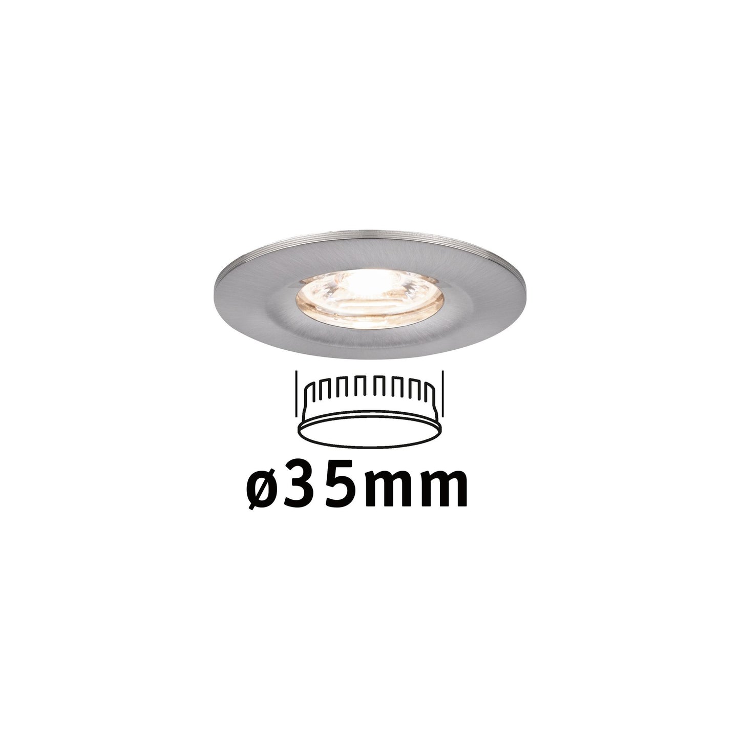 Paulmann EBL Nova mini Coin rund starr IP44 LED 1x4W 310lm Eisen geb/Alu