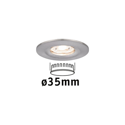 Paulmann EBL Nova mini Coin rund starr IP44 LED 1x4W 310lm Eisen geb/Alu