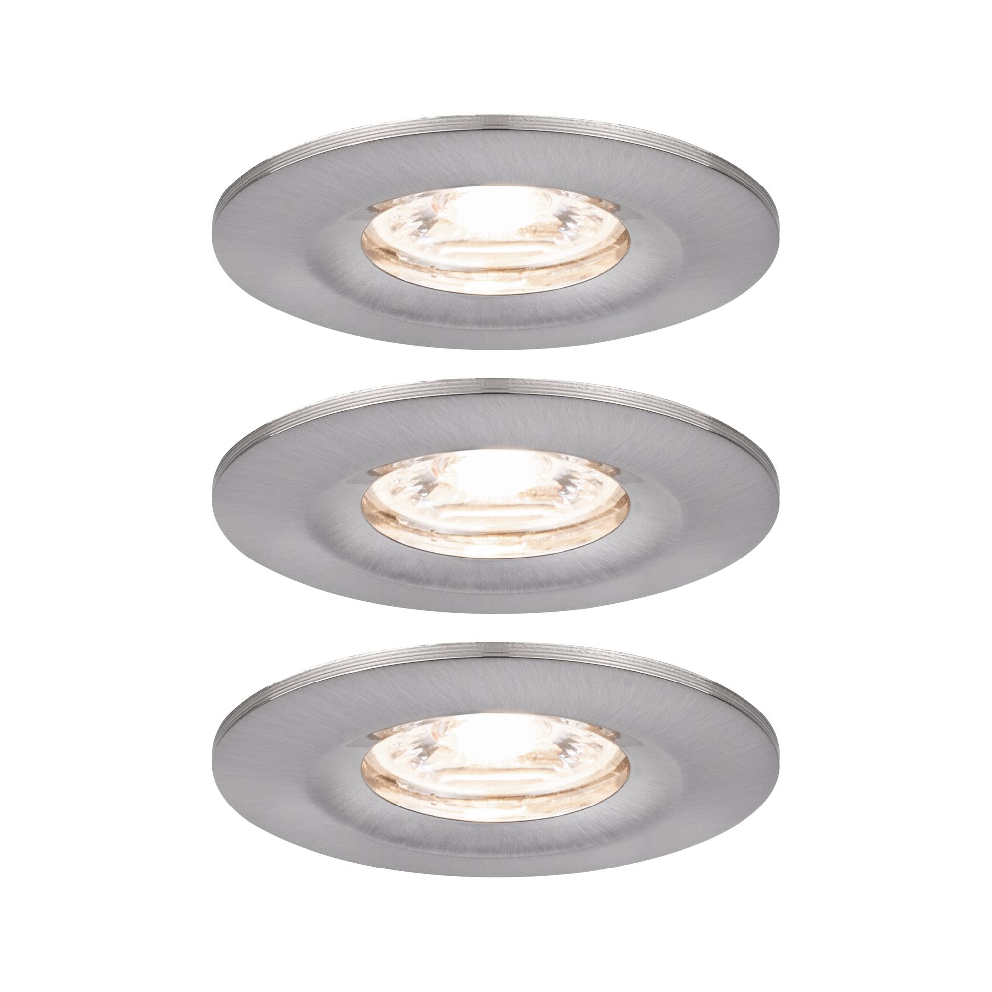 Paulmann EBL Nova mini Coin rund starr IP44 LED 3x4W 310lm Eisen geb/Alu