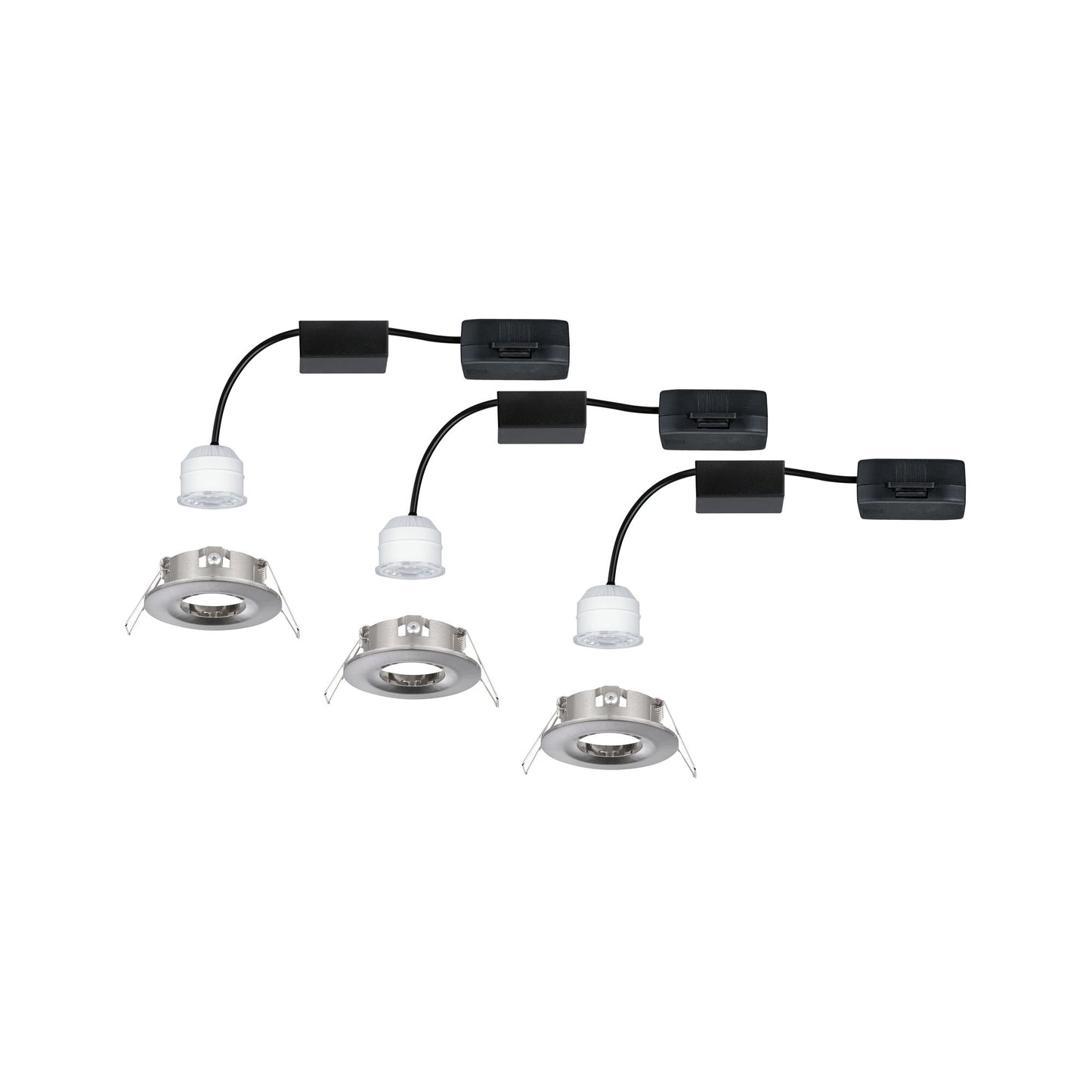 Paulmann EBL Nova mini Coin rund starr IP44 LED 3x4W 310lm Eisen geb/Alu