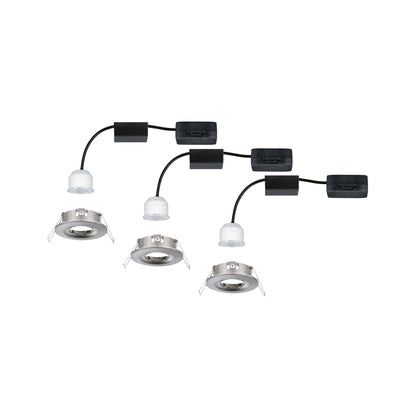 Paulmann EBL Nova mini Coin rund starr IP44 LED 3x4W 310lm Eisen geb/Alu