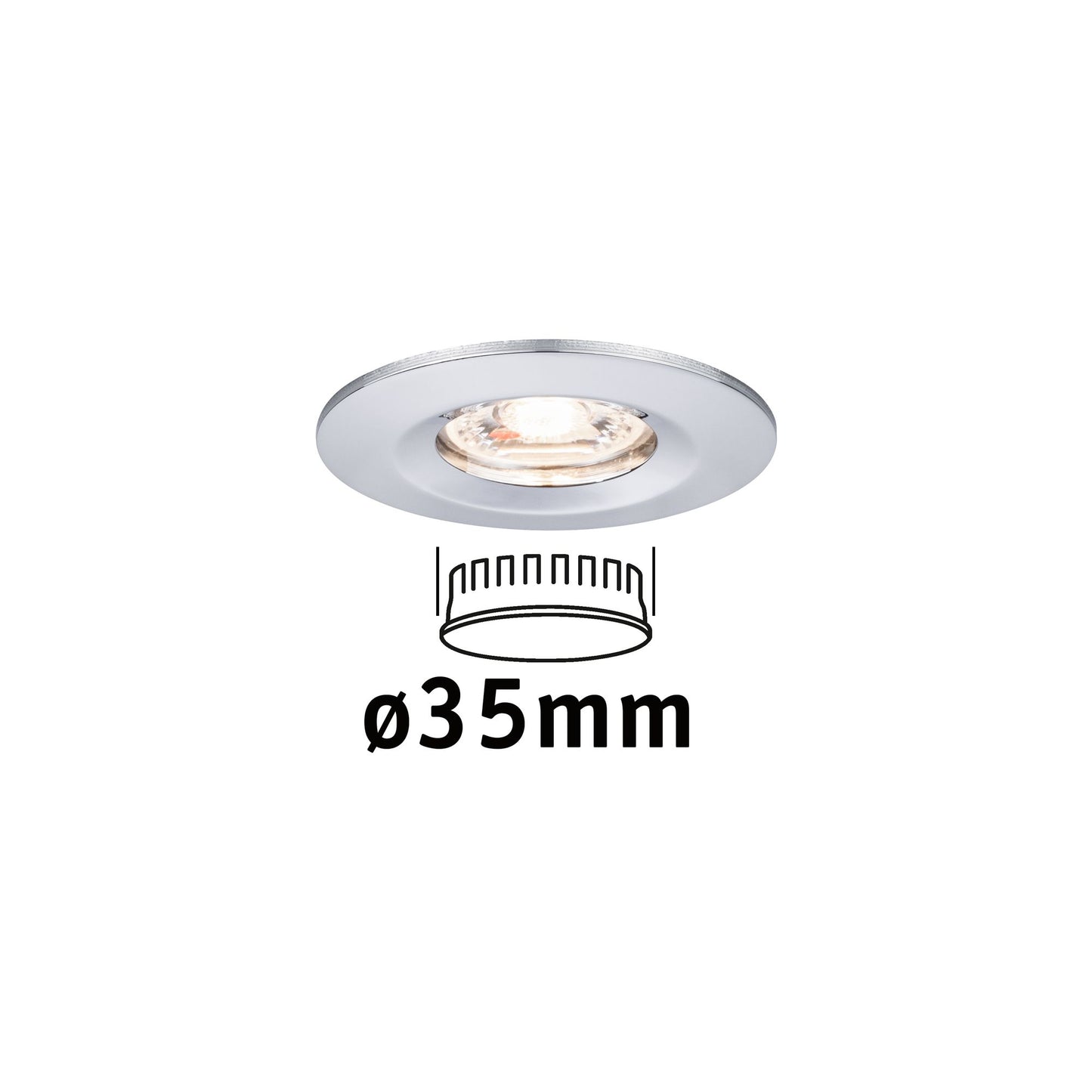 Paulmann EBL Nova mini Coin rund starr IP44 LED 1x4W 310lm Chrom/Alu