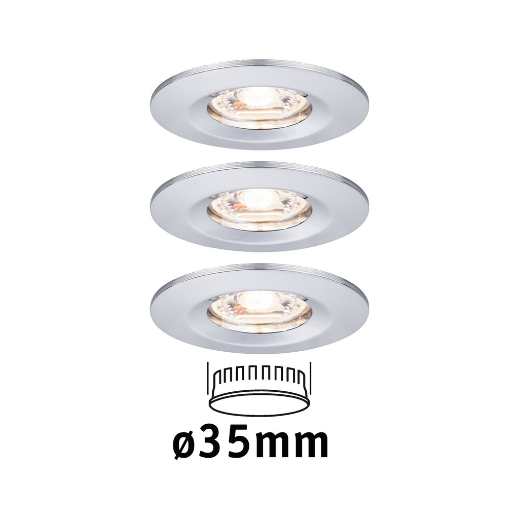 Paulmann EBL Nova mini Coin rund starr IP44 LED 3x4W 310lm Chrom/Alu