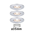 Paulmann EBL Nova mini Coin rund starr IP44 LED 3x4W 310lm Chrom/Alu