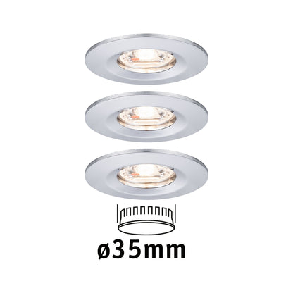 Paulmann EBL Nova mini Coin rund starr IP44 LED 3x4W 310lm Chrom/Alu