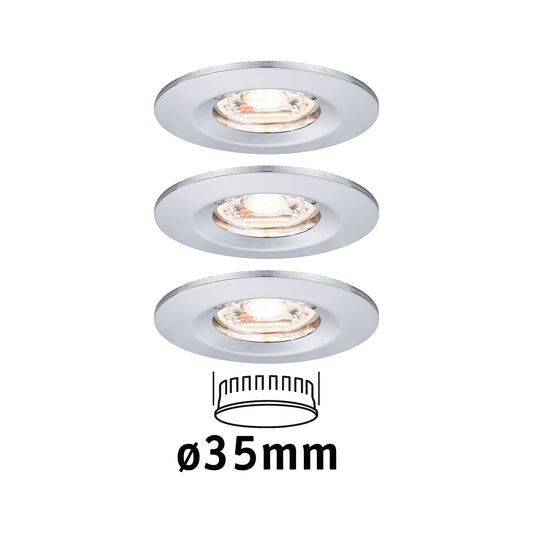 Paulmann EBL Nova mini Coin rund starr IP44 LED 3x4W 310lm Chrom/Alu