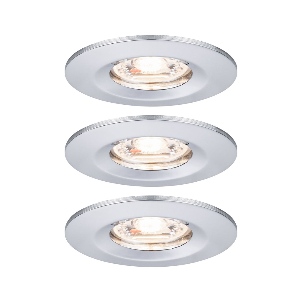 Paulmann EBL Nova mini Coin rund starr IP44 LED 3x4W 310lm Chrom/Alu