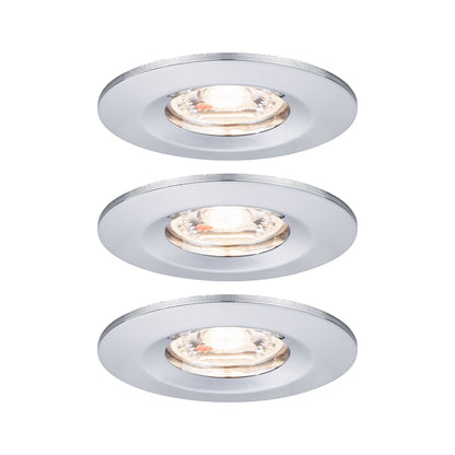 Paulmann EBL Nova mini Coin rund starr IP44 LED 3x4W 310lm Chrom/Alu