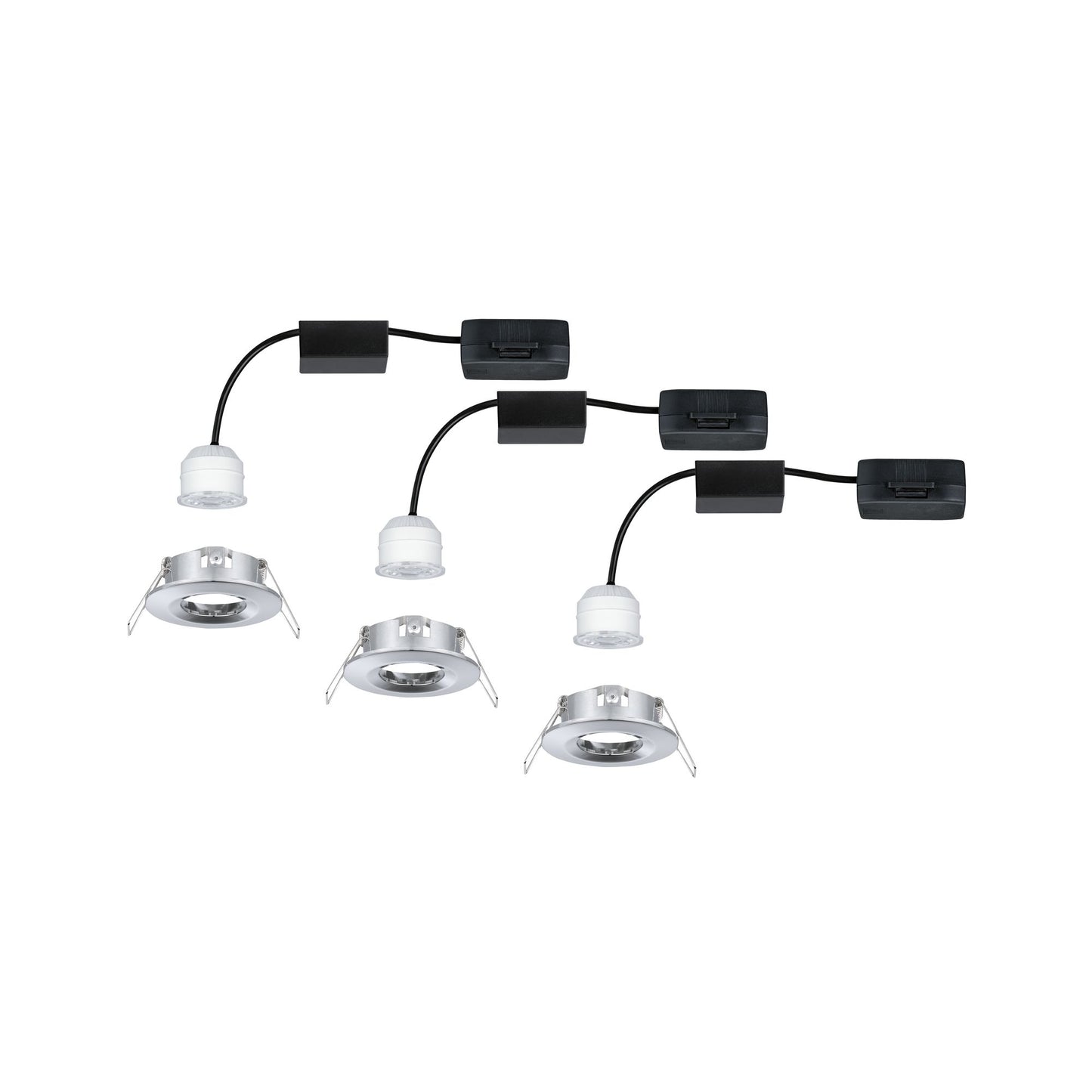 Paulmann EBL Nova mini Coin rund starr IP44 LED 3x4W 310lm Chrom/Alu
