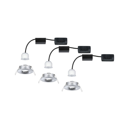 Paulmann EBL Nova mini Coin rund starr IP44 LED 3x4W 310lm Chrom/Alu
