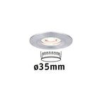Paulmann EBL Nova mini Coin rund starr IP44 LED 1x4W 310lm Alu gedreht/Alu