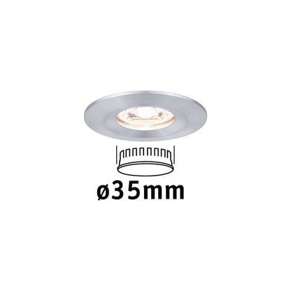 Paulmann EBL Nova mini Coin rund starr IP44 LED 1x4W 310lm Alu gedreht/Alu