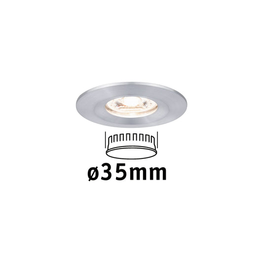 Paulmann EBL Nova mini Coin rund starr IP44 LED 1x4W 310lm Alu gedreht/Alu