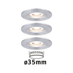 Paulmann EBL Nova mini Coin rund starr IP44 LED 3x4W 310lm Alu gedreht/Alu