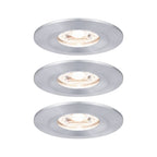 Paulmann EBL Nova mini Coin rund starr IP44 LED 3x4W 310lm Alu gedreht/Alu