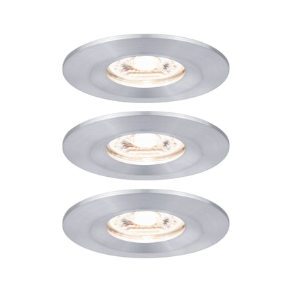 Paulmann EBL Nova mini Coin rund starr IP44 LED 3x4W 310lm Alu gedreht/Alu