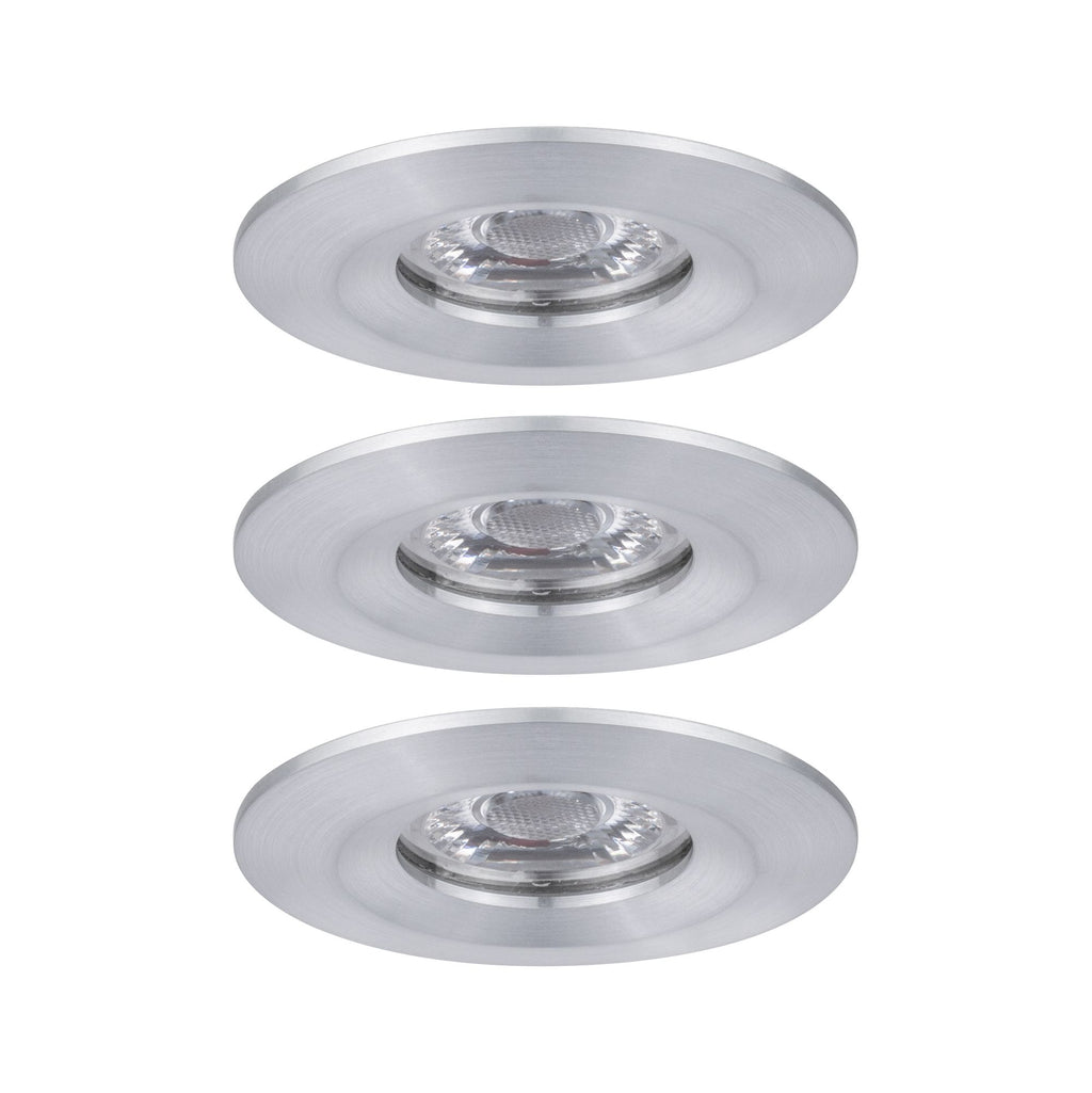 Paulmann EBL Nova mini Coin rund starr IP44 LED 3x4W 310lm Alu gedreht/Alu