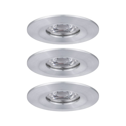 Paulmann EBL Nova mini Coin rund starr IP44 LED 3x4W 310lm Alu gedreht/Alu