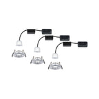 Paulmann EBL Nova mini Coin rund starr IP44 LED 3x4W 310lm Alu gedreht/Alu