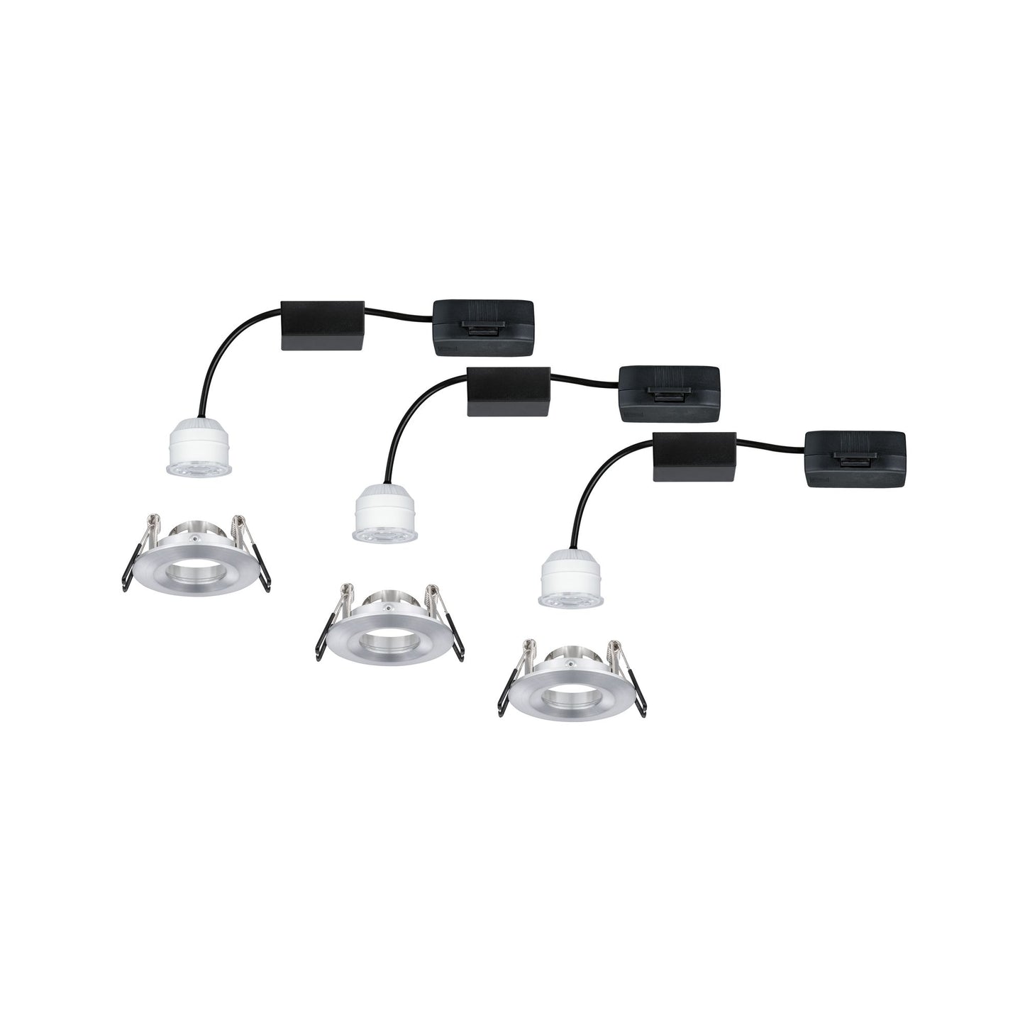 Paulmann EBL Nova mini Coin rund starr IP44 LED 3x4W 310lm Alu gedreht/Alu