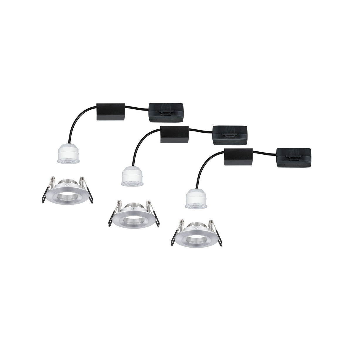 Paulmann EBL Nova mini Coin rund starr IP44 LED 3x4W 310lm Alu gedreht/Alu